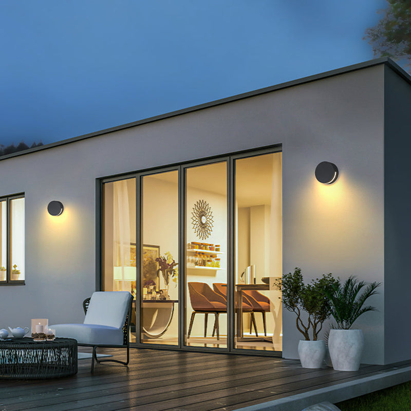 Modern Round Glass Ip65 Waterproof Outdoor Wall Lamp