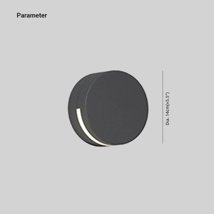 Modern Round Glass Ip65 Waterproof Outdoor Wall Lamp