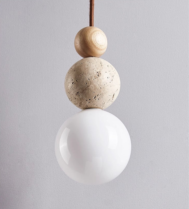 Modern Simple Style Travertine Pendant Light