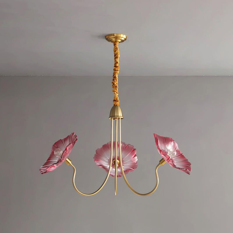 Murano glass flower chandelier