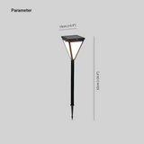 Orr Modern Design Led Outdoor Lamp Metal Acrylic Black Outdoor