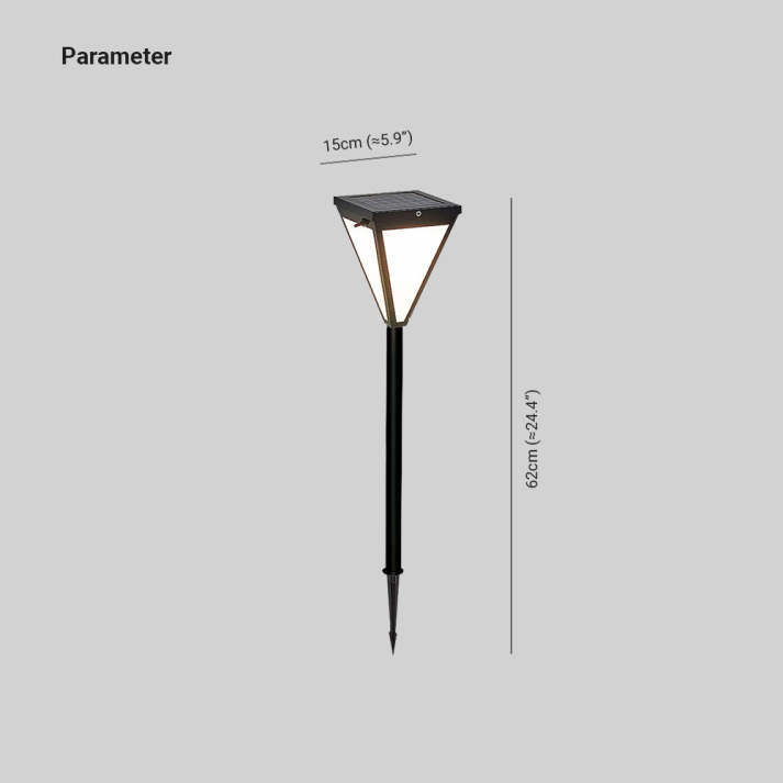 Orr Modern Design Led Outdoor Lamp Metal Acrylic Black Outdoor