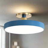 Round Flush Mount Light Nordic Style Acrylic Bedroom Led Semi Coil Ceiling Light