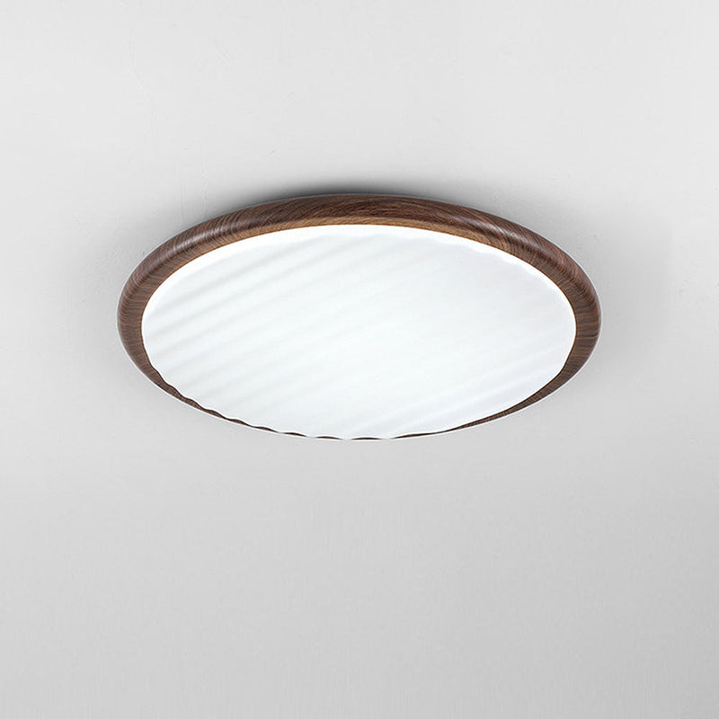 Round Wooden Led Bedroom Ceiling Light