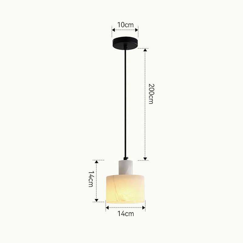 Scandinavian Simple Pendant Light Made Of White Marble
