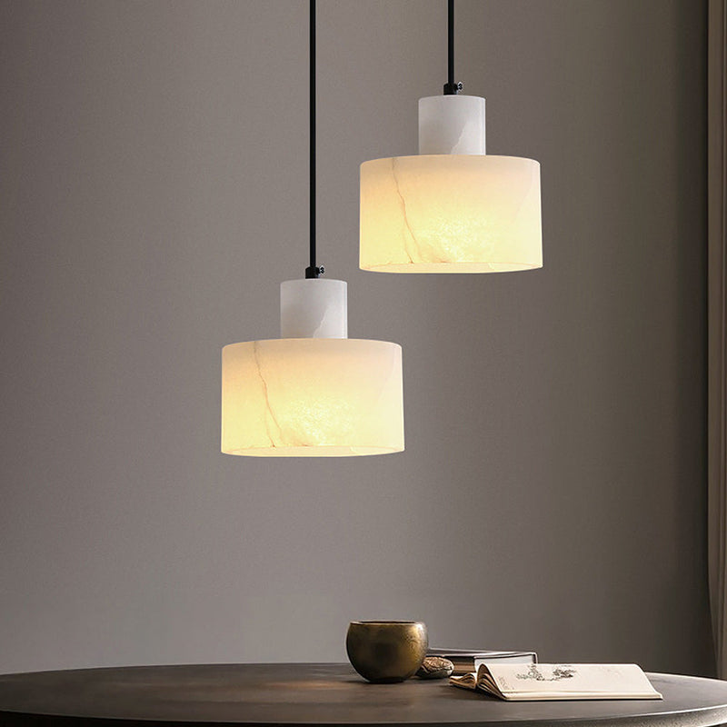Scandinavian Simple Pendant Light Made Of White Marble