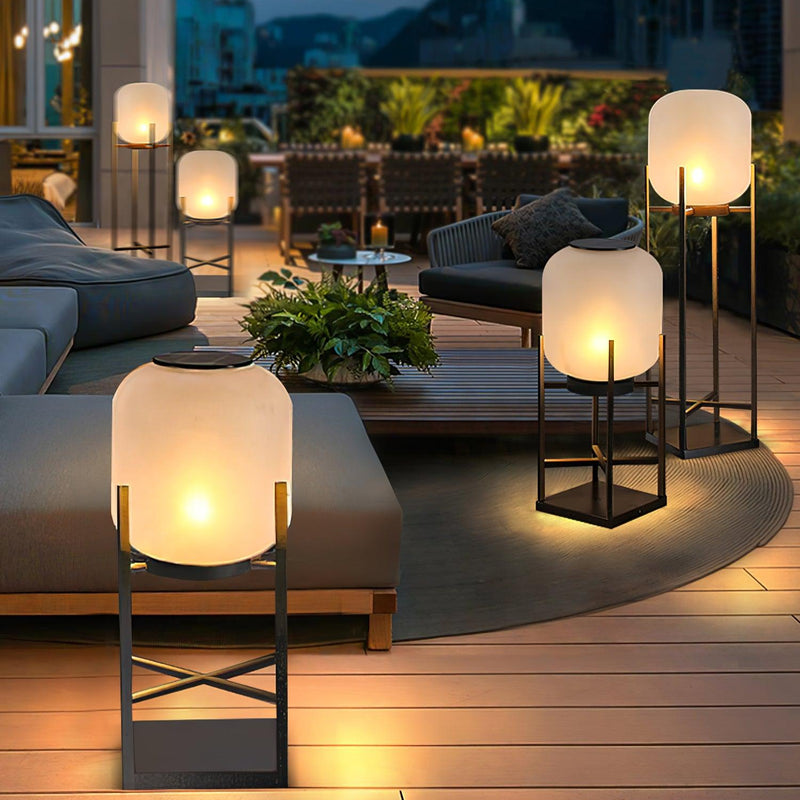 Solar Floor Lamp Lantern For Outdoors