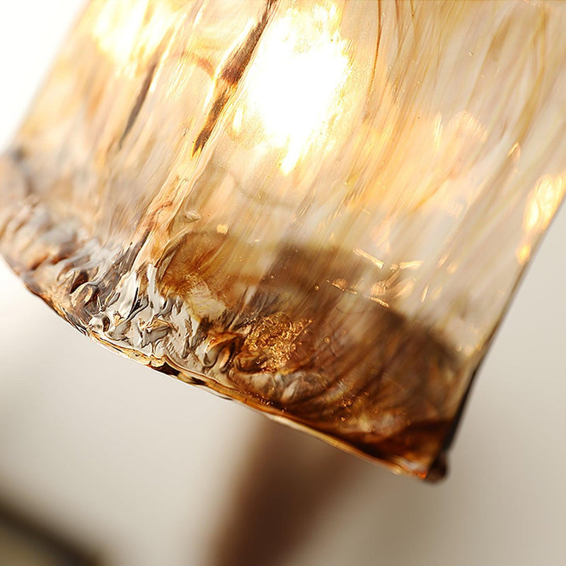 Vintage Brown Glass Pendant Light
