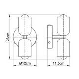 Vintage double head creative home deco wall light