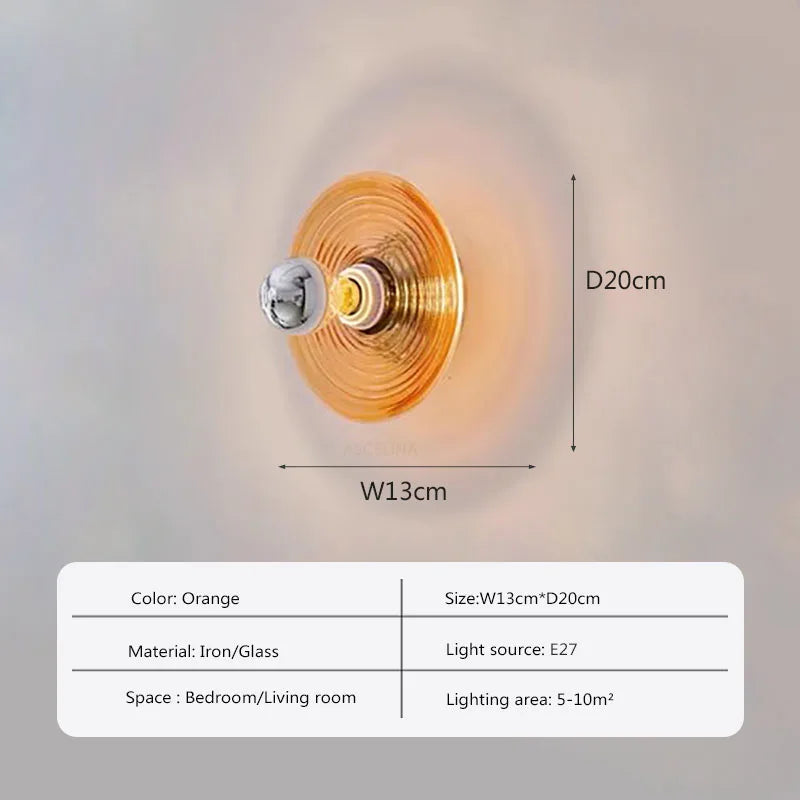 Vintage Led Glass Wall Sconce