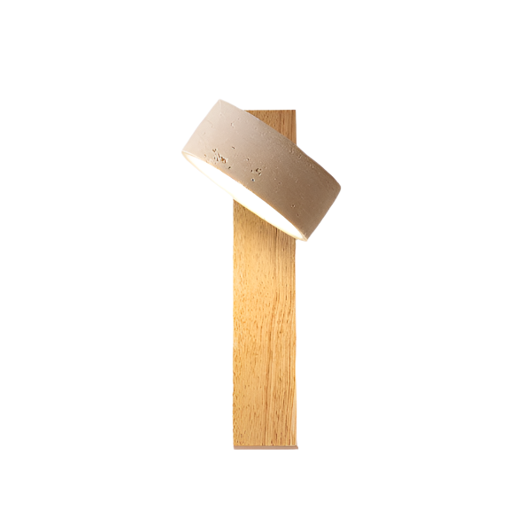 Wabi Sabi Off-White Travertine Wall Lamp