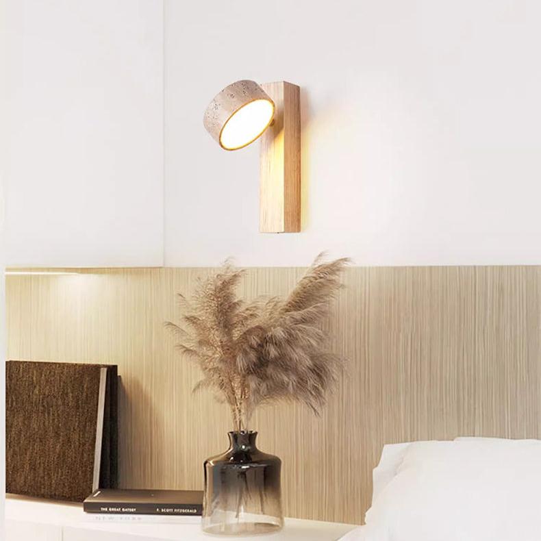 Wabi Sabi Off-White Travertine Wall Lamp