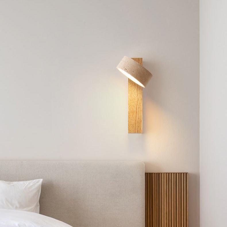 Wabi Sabi Off-White Travertine Wall Lamp