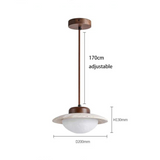 Wallnut And Stone Pendant Light