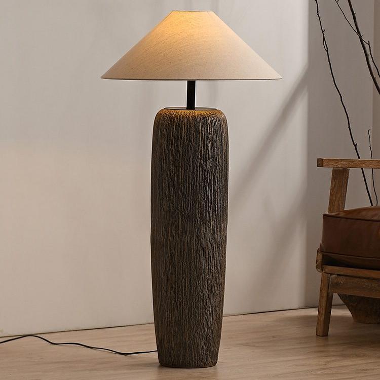 Weathered Wood Floor Lamp