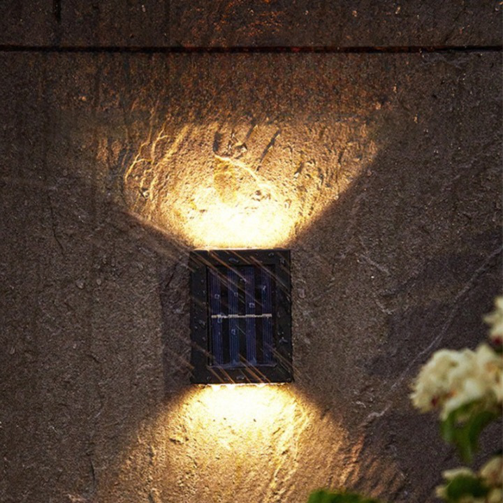 Wireless Led Solar Wall Lights Deluxe - Create The Perfect Atmosphere In Your Garden!