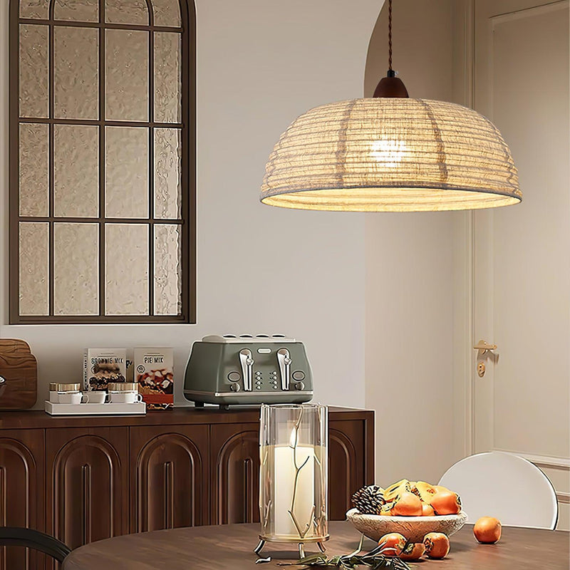 Wood And Fabric Series Pendant Lamp