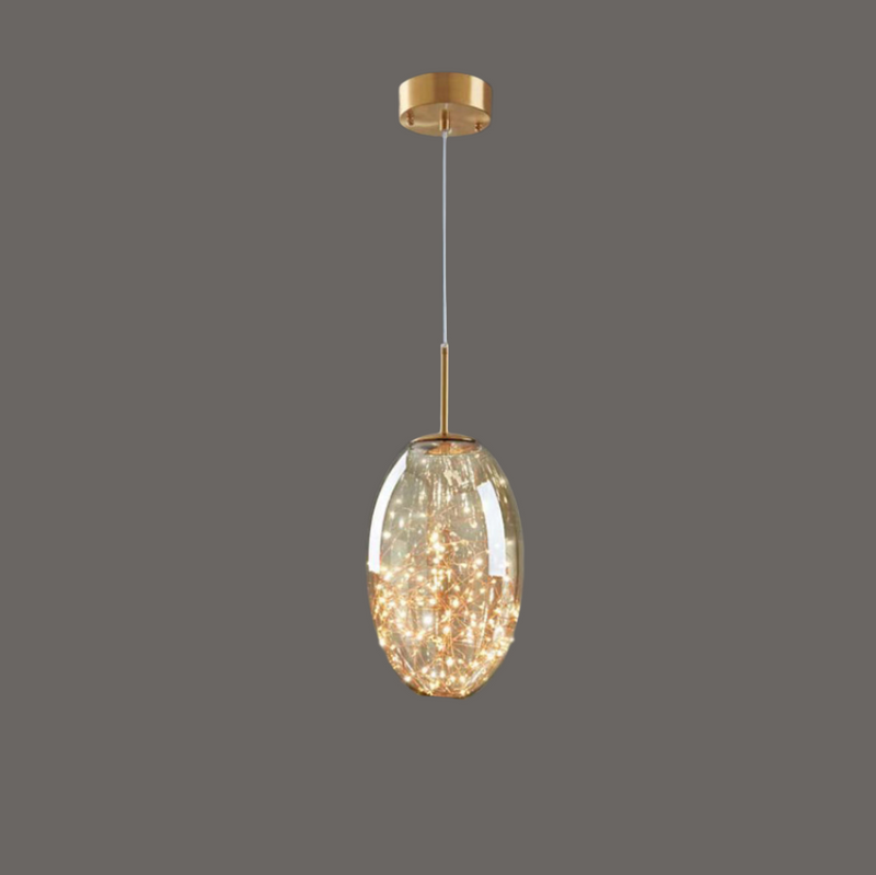 Modern Gray Glass Starry Sky Pendant Light