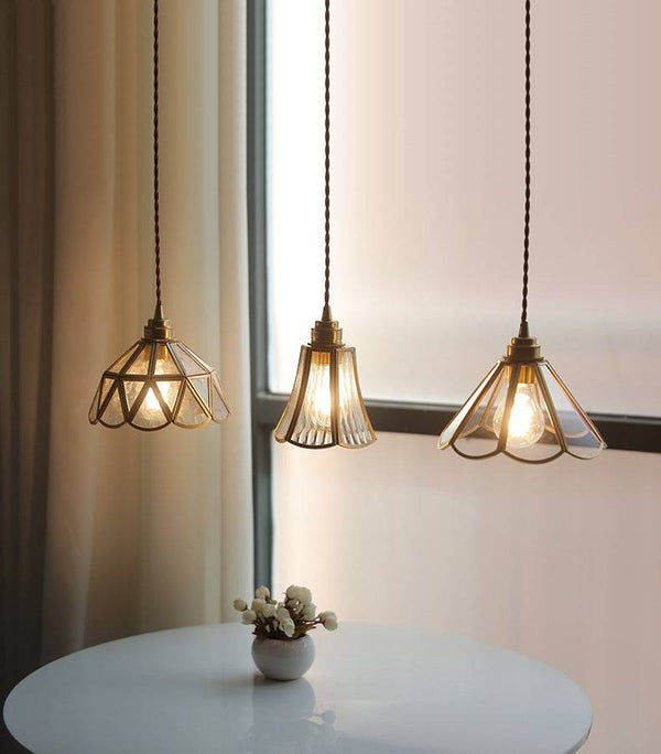 Brass Glass Pendant Light