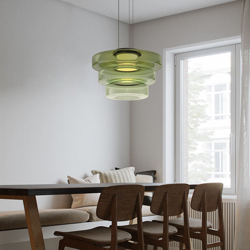 Glass pendant lights in Bauhaus style