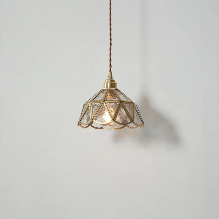 Brass Glass Pendant Light