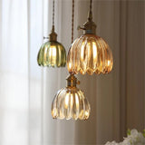 Japanese Retro Glass Flower Pendant Light