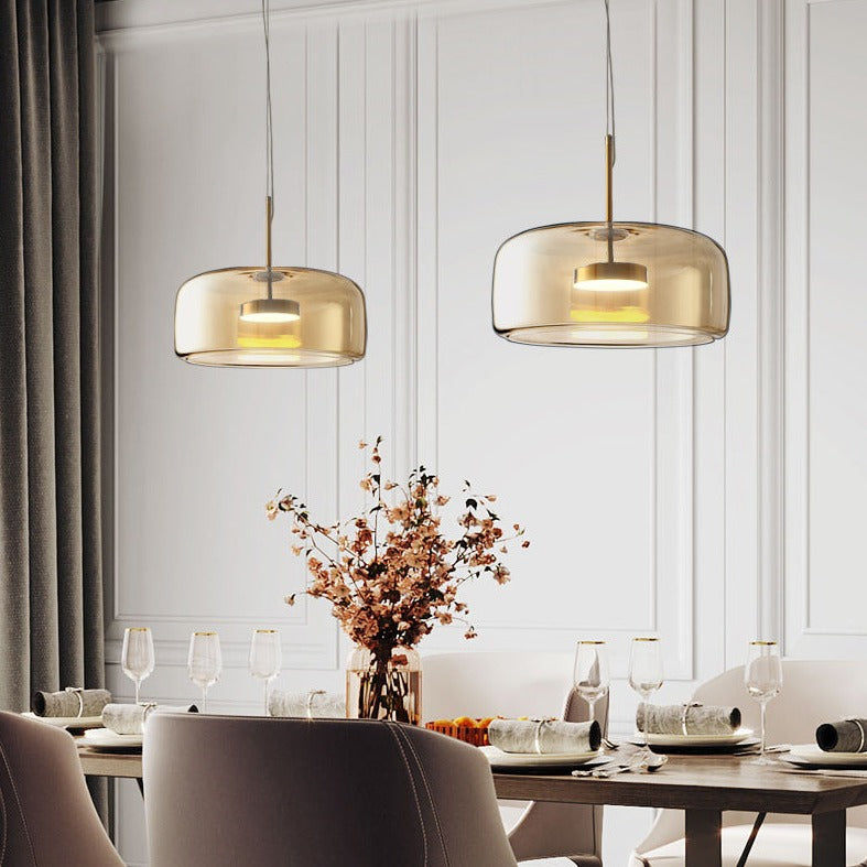 Hotel glass pendant light