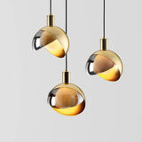 Modern Gold Glass Pendant Light