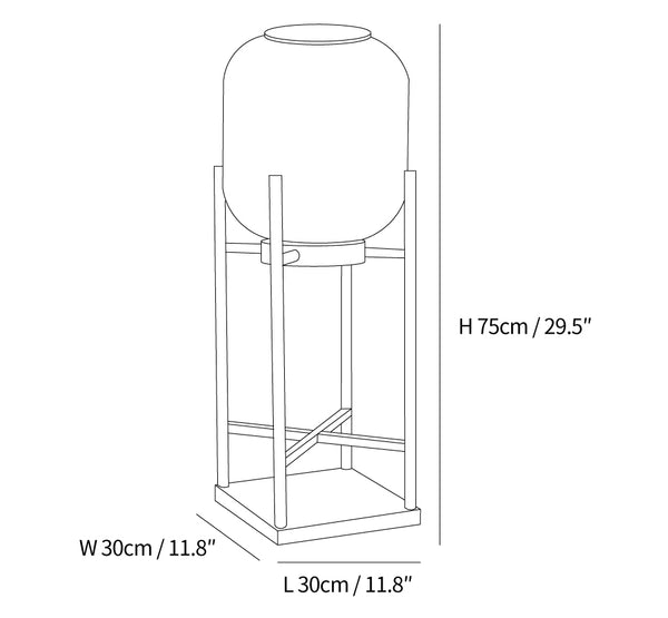 Solar Floor Lamp Lantern for Outdoors