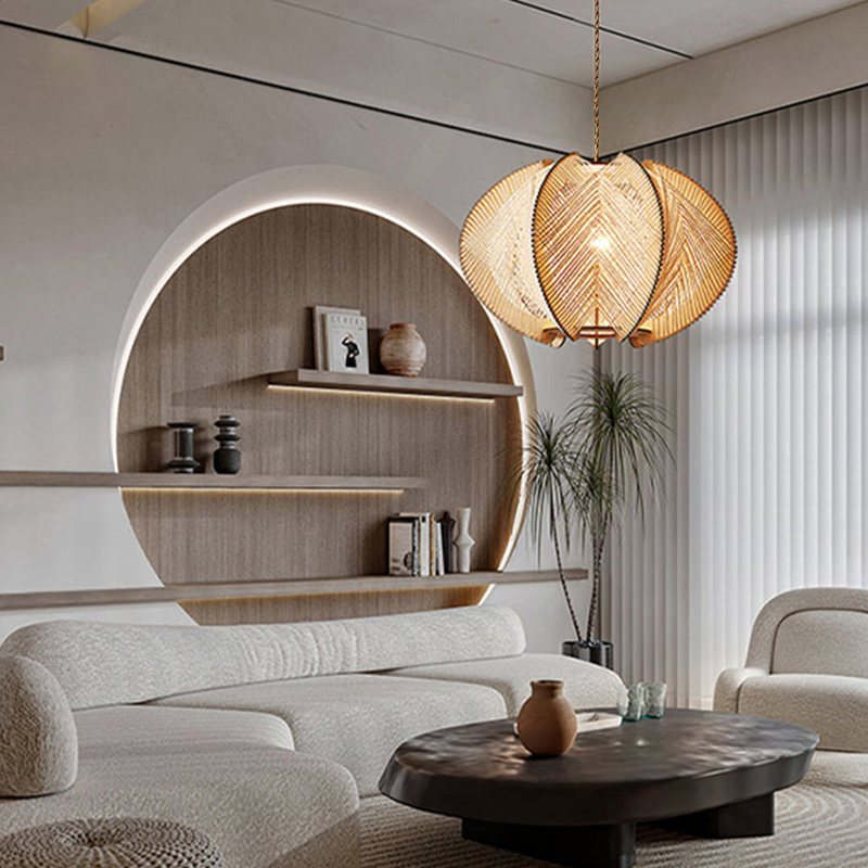 Mid-Century Scandinavian Wood Pendant Lights