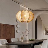 Mid-Century Scandinavian Wood Pendant Lights