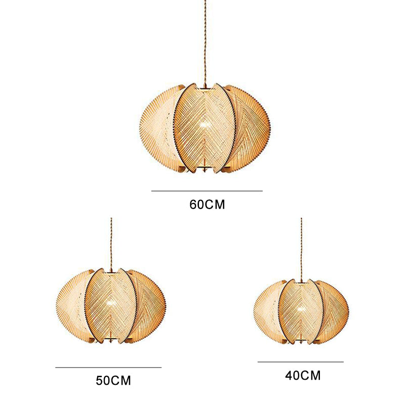 Mid-Century Scandinavian Wood Pendant Lights