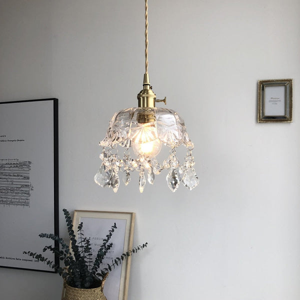 Raysis - Glass Crystal Transparent Pendant Lamp